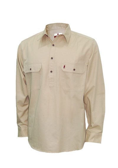 B1 Nungar/Curio Men's 1/2 Placket Work Shirt