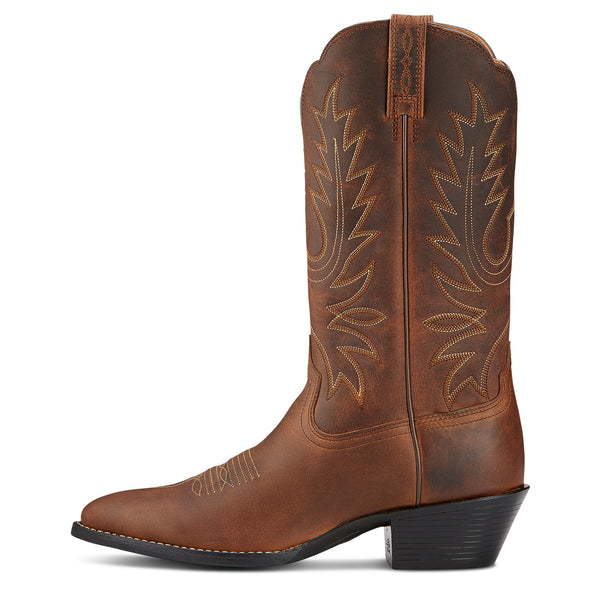 Ariat Wms Heritage Western R Toe Distressed Brown - View 2