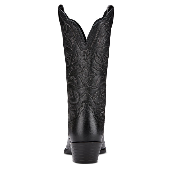 Ariat Wms Heritage Western R Toe Black Deertan - View 3
