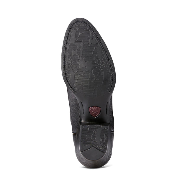 Ariat Wms Heritage Western R Toe Black Deertan - View 4