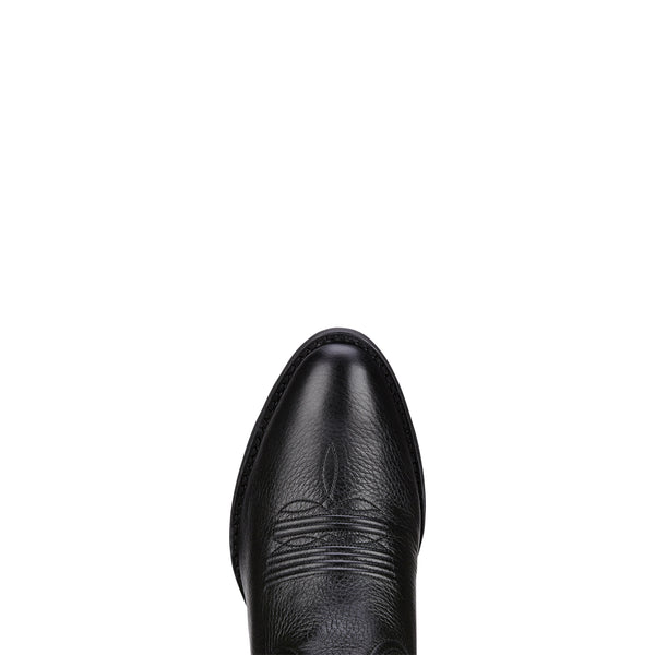 Ariat Wms Heritage Western R Toe Black Deertan - View 5