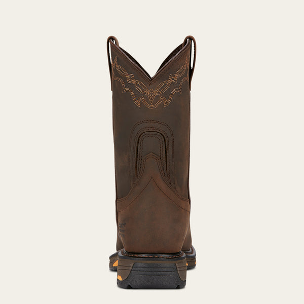 Ariat Mns Workhog Pullon C/toe Oily Distressed Brown - View 4