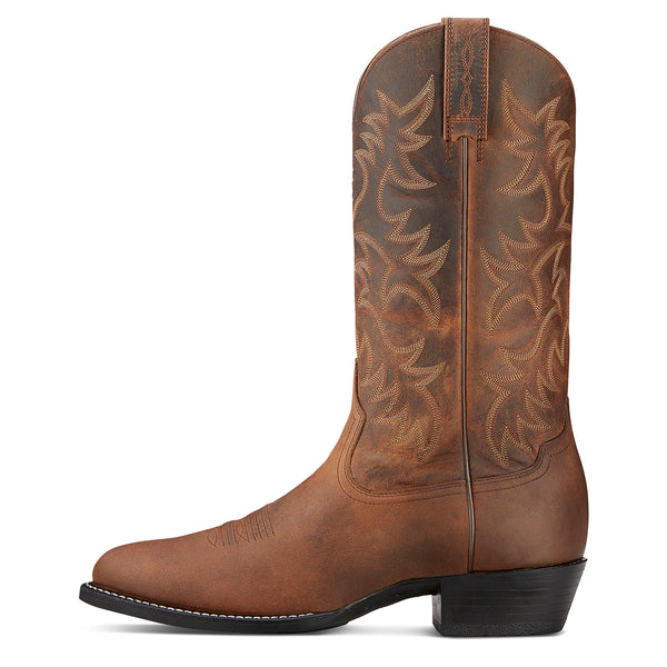 Ariat Mns Heritage Western R Toe Distressed Brown - View 2