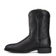 Ariat Mens Heritage Roper Black boots side view