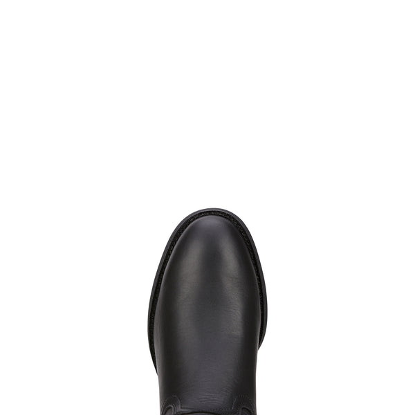 Ariat Mens Heritage Roper Black boots toe view