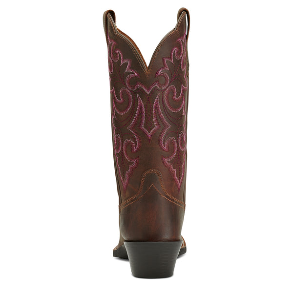 Ariat Wms Round Up Sq Toe Powder Brown - View 3