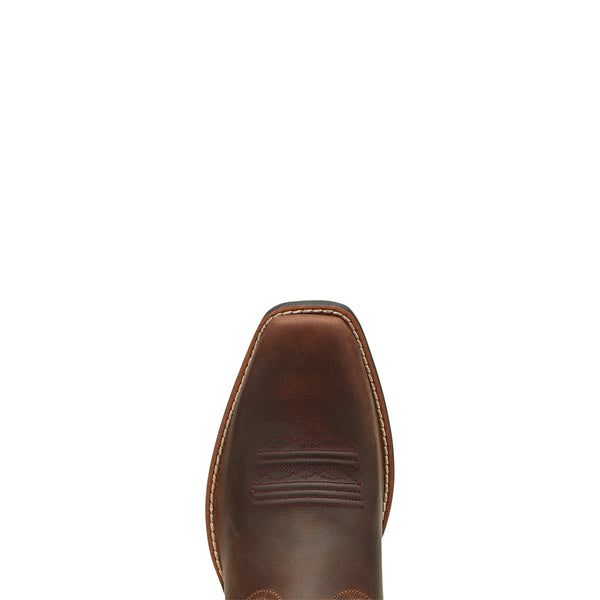 Ariat Wms Round Up Sq Toe Powder Brown - View 5