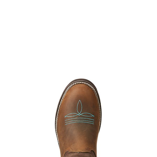 Ariat Wms Delilah Round Toe Distressed Brown / Fudge Brown - View 5