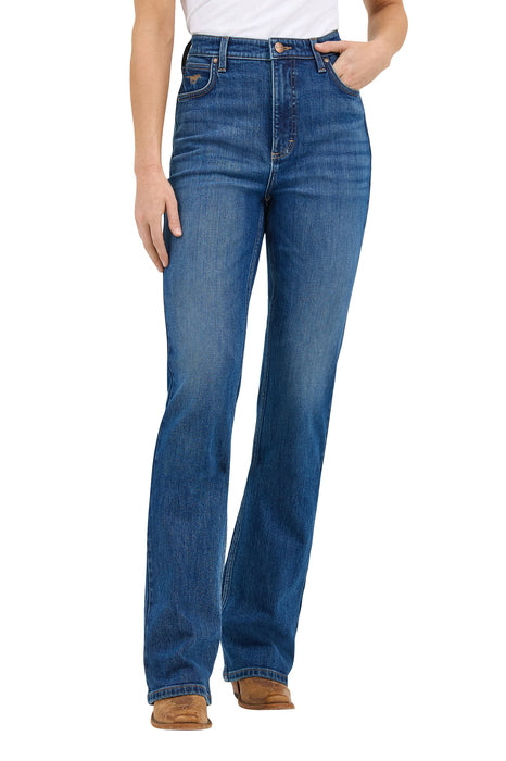 112367607 Wrangler Women's High Rise Boot Cut Jean - Rodeo - front