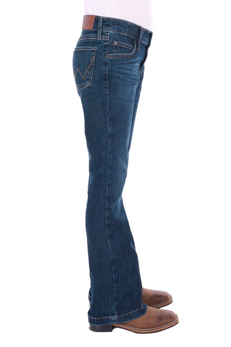 112371933 Wrangler Girl's Boot Cut Jean - front