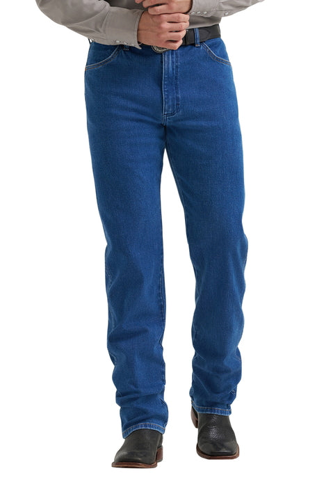 112381865 Wrangler Mens Tough Lite Original Fit Jean - Stonewash - front
