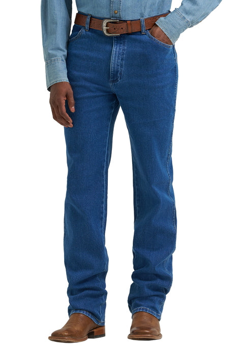 112381869 Wrangler Men's Tough Lite Slim Fit Jean - Stonewash - front