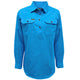 WMNS H/PLKT LIGHT CTN SHIRT - ROYAL BLUE - Size 14