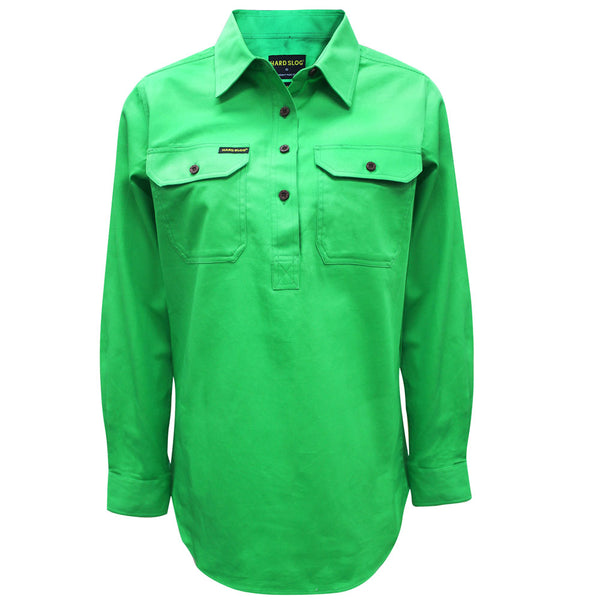 WMNS H/PLKT LIGHT CTN SHIRT - ROYAL BLUE - Size 18
