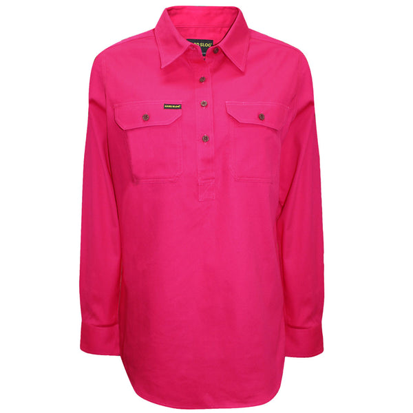 WMNS H/PLKT LIGHT CTN SHIRT - ROYAL BLUE - Size 12