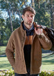 MENS CANVAS JACKET - Dark Tan - Size XL