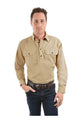 HEAVY DRILL H/PLKT LS SHIRT - Navy - Size XXS
