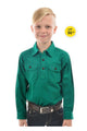 KIDS HEAVY DRILL LS SHIRT - Cobalt - Size 3