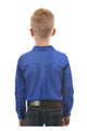 KIDS HEAVY DRILL LS SHIRT - Cobalt - Size 12