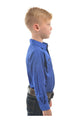 KIDS HEAVY DRILL LS SHIRT - Cobalt - Size 10