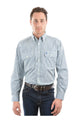 MENS WENTWORTH LS SHIRT - Royal Blue/Brown - Size XL