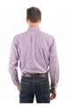 MENS WENTWORTH LS SHIRT - Royal Blue/Red - Size XL