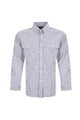 MENS WENTWORTH LS SHIRT - Royal Blue/Brown - Size 3XL
