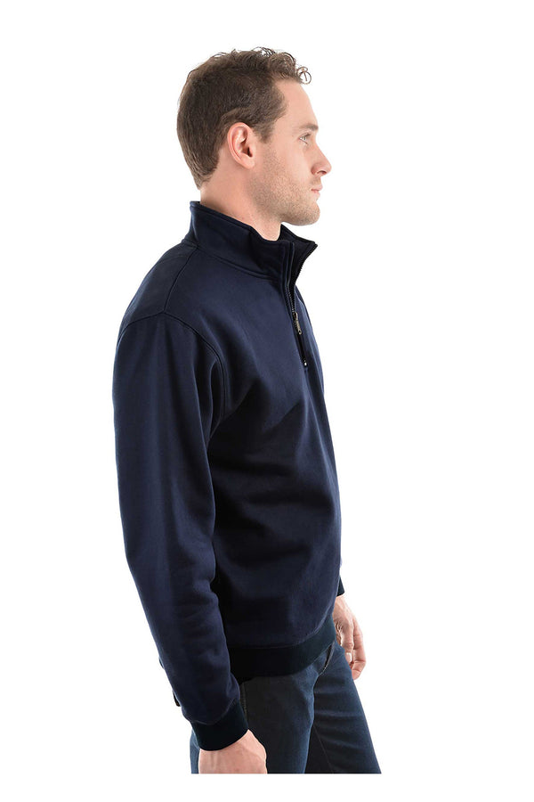 MENS FLINDERS FLEECE TOP - Dark Navy - Size M