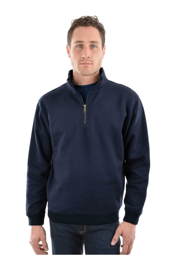 MENS FLINDERS FLEECE TOP - Dark Navy - Size S
