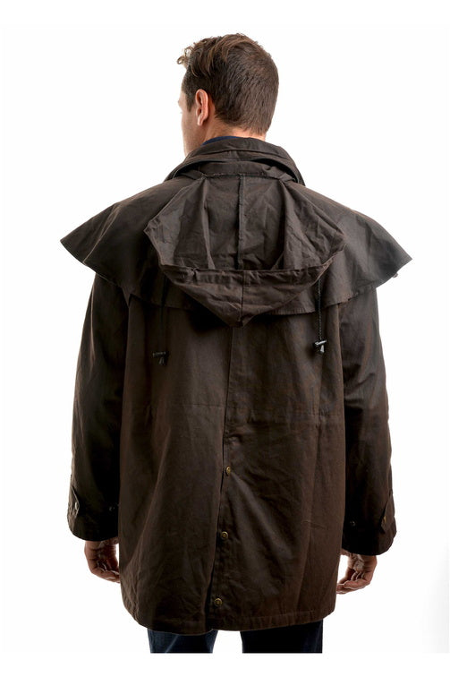 HI COUNTRY OILSKIN SHORT COAT - Rustic Mulch - Size L