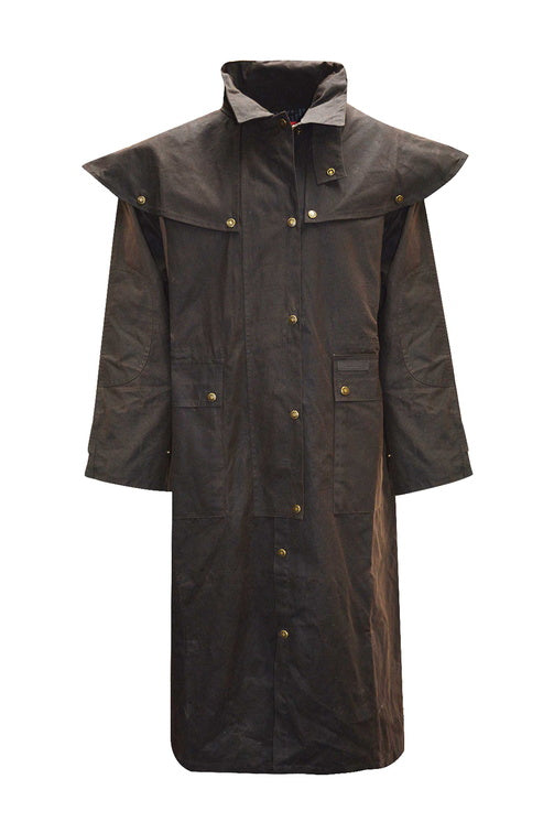 HI COUNTRY OILSKIN LONG COAT - Rustic Mulch - Size XS