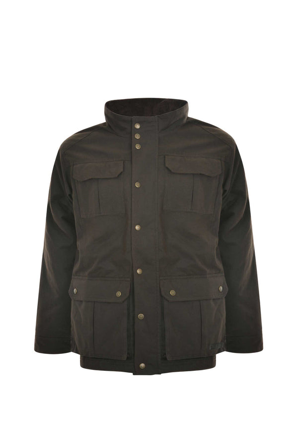 MENS TARCUTTA OILSKIN JACKET - Rustic Mulch - Size XS