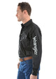 MENS LOGO RODEO LS DRILL SHIRT - Black - Size L