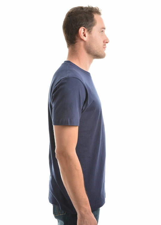 MENS ANGUS SS TEE - Navy - Size M