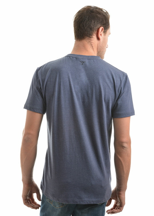 MENS ANGUS SS TEE - Charcoal Marle - Size 4XL
