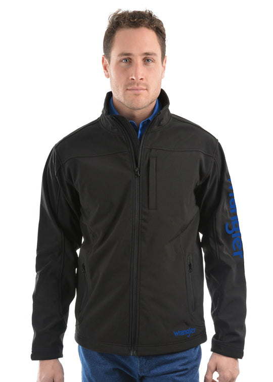 MENS LOGO SOFTSHELL JACKET - Black - Size S
