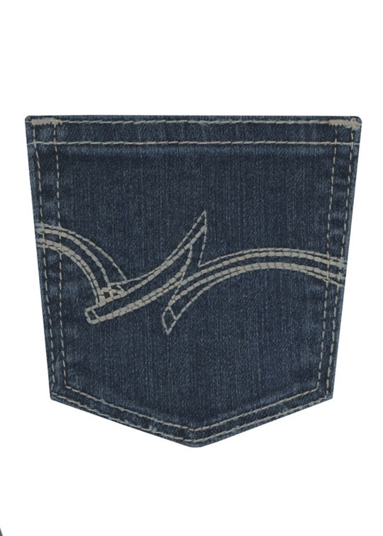 GIRLS RETRO BOOT CUT JEAN - 79% cotton - Indigo - Size 5