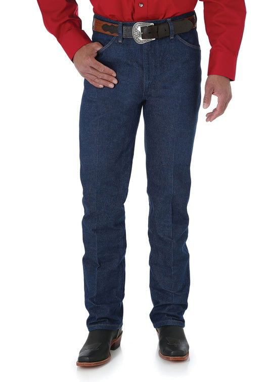 MENS COWBOY CUT SLIM FIT JEAN 34L - Rigid Indigo - Size 27