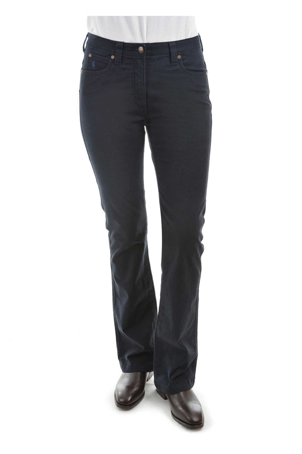 WMNS STR MSKIN W/JEAN BOOT LEG - Navy - Size 10