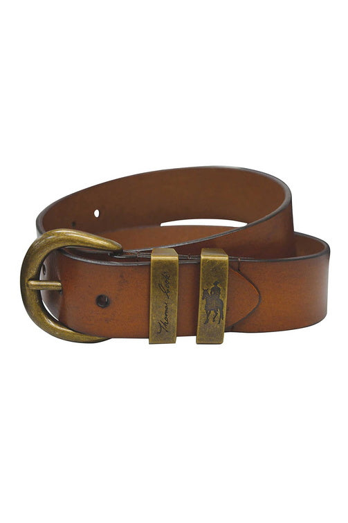 BRASS TWIN KEEPER BELT - Camel - Size XS