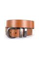 GUNMETAL TWIN KEEPER BELT - Tan - Size XS
