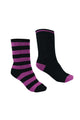THERMAL SOCKS - TWIN PACK - Bright Pink/Dark Navy - Size 2_7