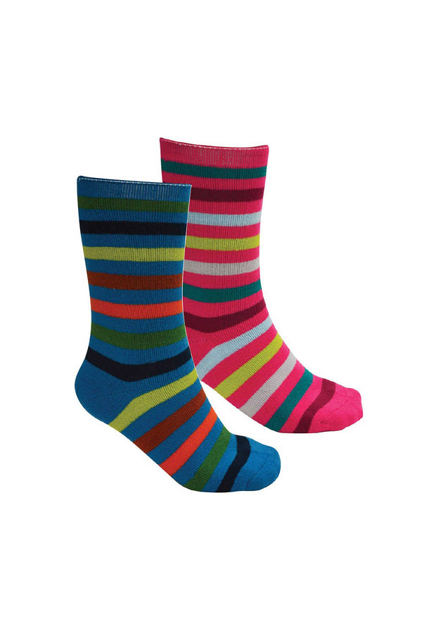 THERMAL SOCKS - TWIN PACK - Purple Orchid/Navy - Size 8_11