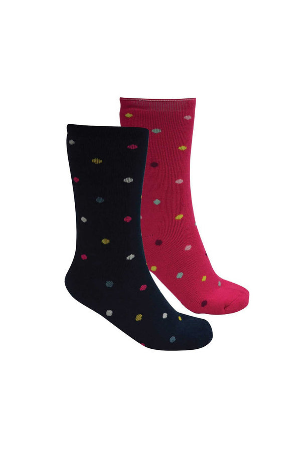 THERMAL SOCKS - TWIN PACK - Peppermint/Bright Pink - Size 8_11