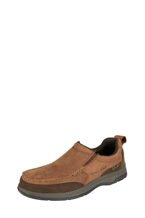 MENS TOBY SLIP-ON SHOE - EE fit - DARK BROWN - Size 8.0