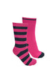 THERMAL SOCKS - TWIN PACK - Navy/Pink - Size 2_7