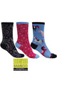 BAMBOO SOCKS 3 PACK - Pink Multi - Size 8 to 11