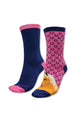 HOMESTEAD SOCKS - TWIN PACK - Pink (Piglet) - Size 8 to 11