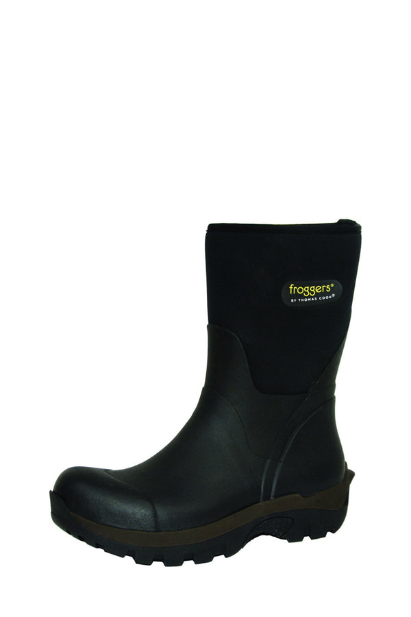 MENS FROGGERS MID BUSH BOOT - BLACK - Size 7