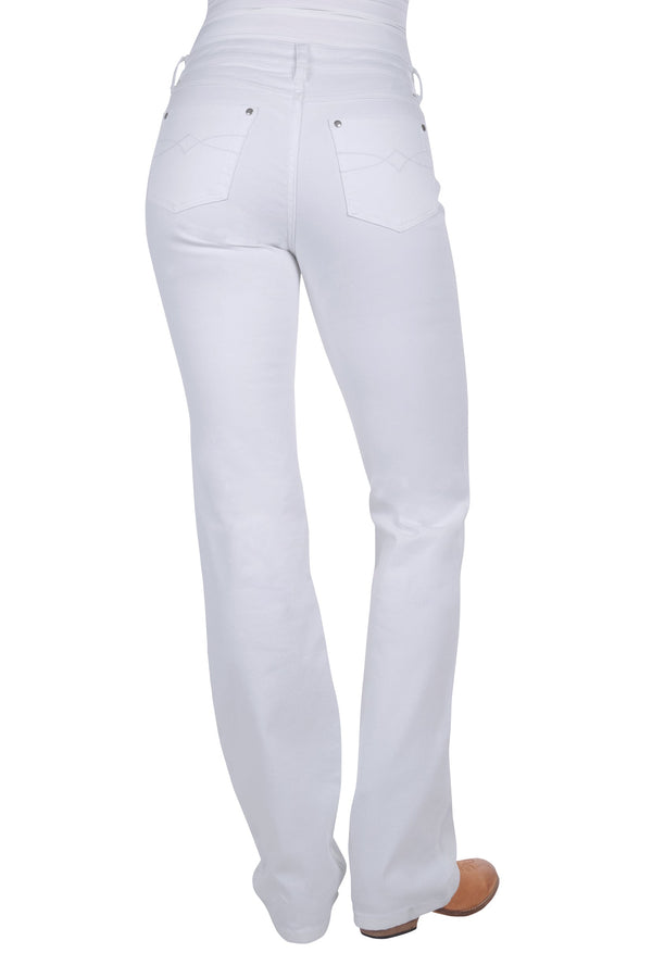 WMNS RIDING BOOT CUT JEAN - WHITE - Size 8